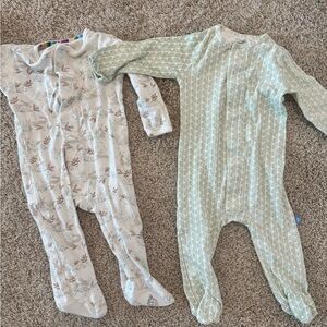 Green and White Kids One Piece Set